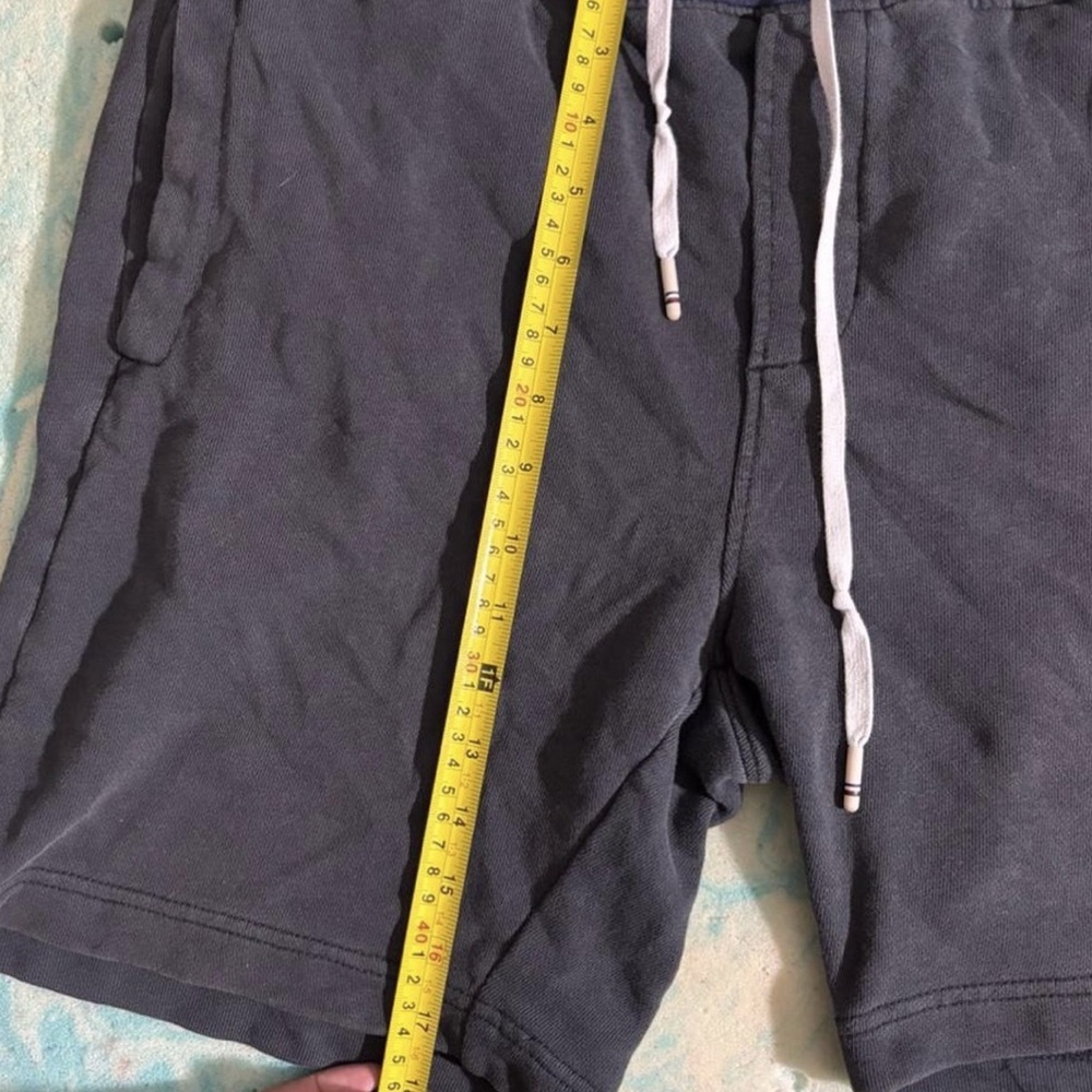 Tommy Hilfiger Navy Distressed Athletic Shorts with Red Accent - Picture 2 of 3